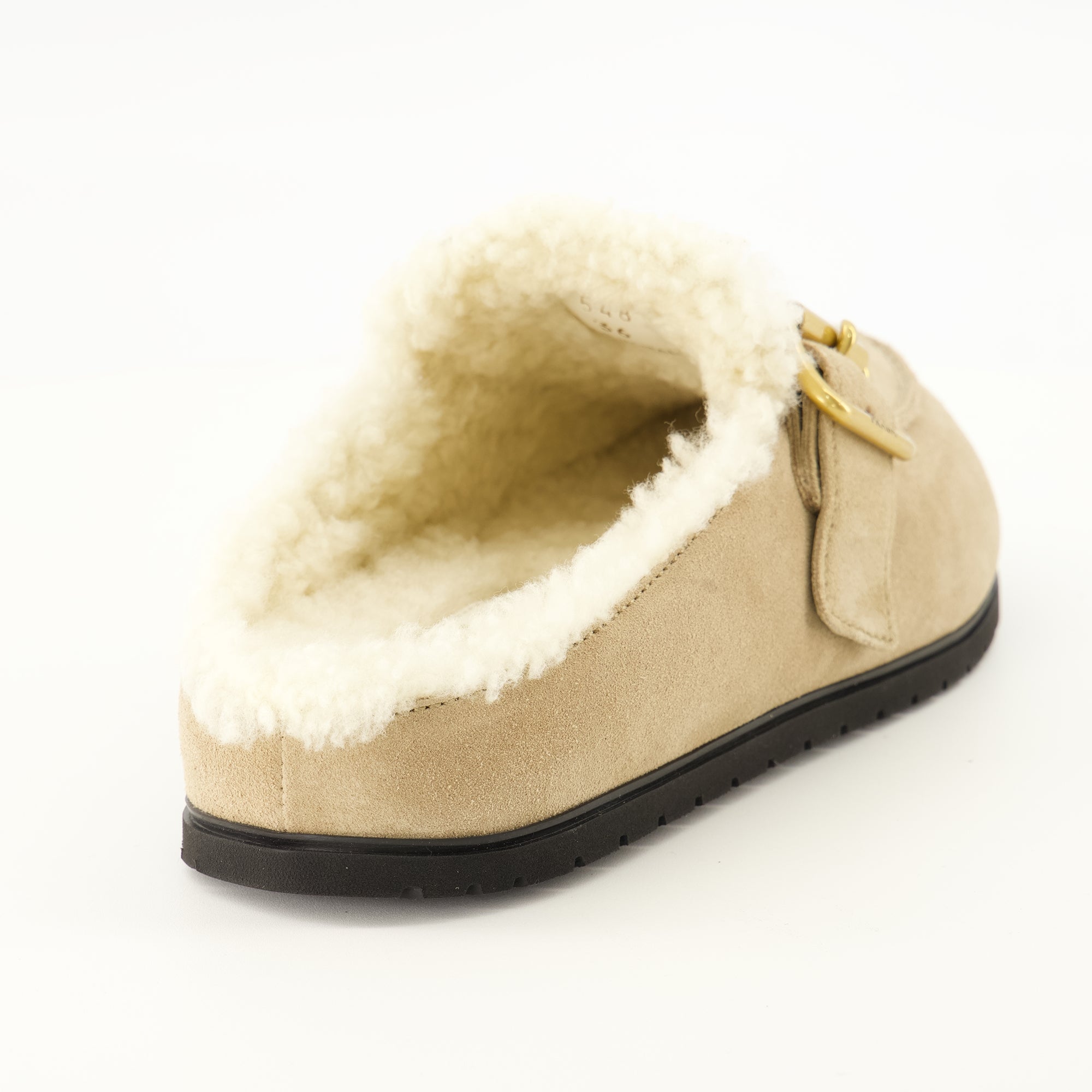 Chaussures ouvertes Mules de Camurça Beje Prada Beige Femme
