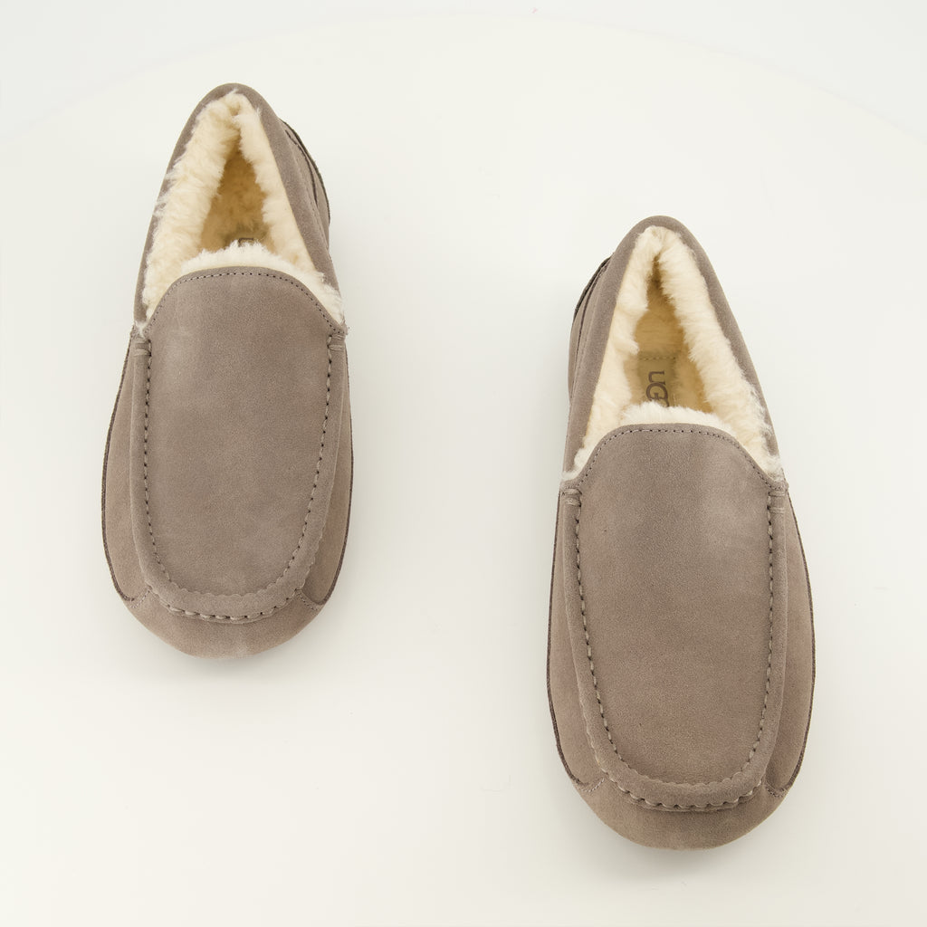 Mocassins Chausson Ascot gris Ugg Gris Homme