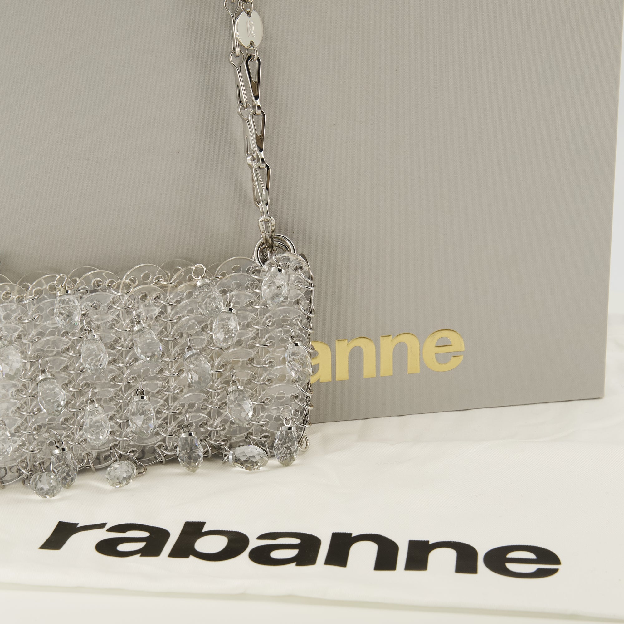 Image de l'article Sac 1969 nano avec cristaux argenté de la marque Rabanne pour Femme - Saison Printemps-Été 2026 - Vue détaillée_2