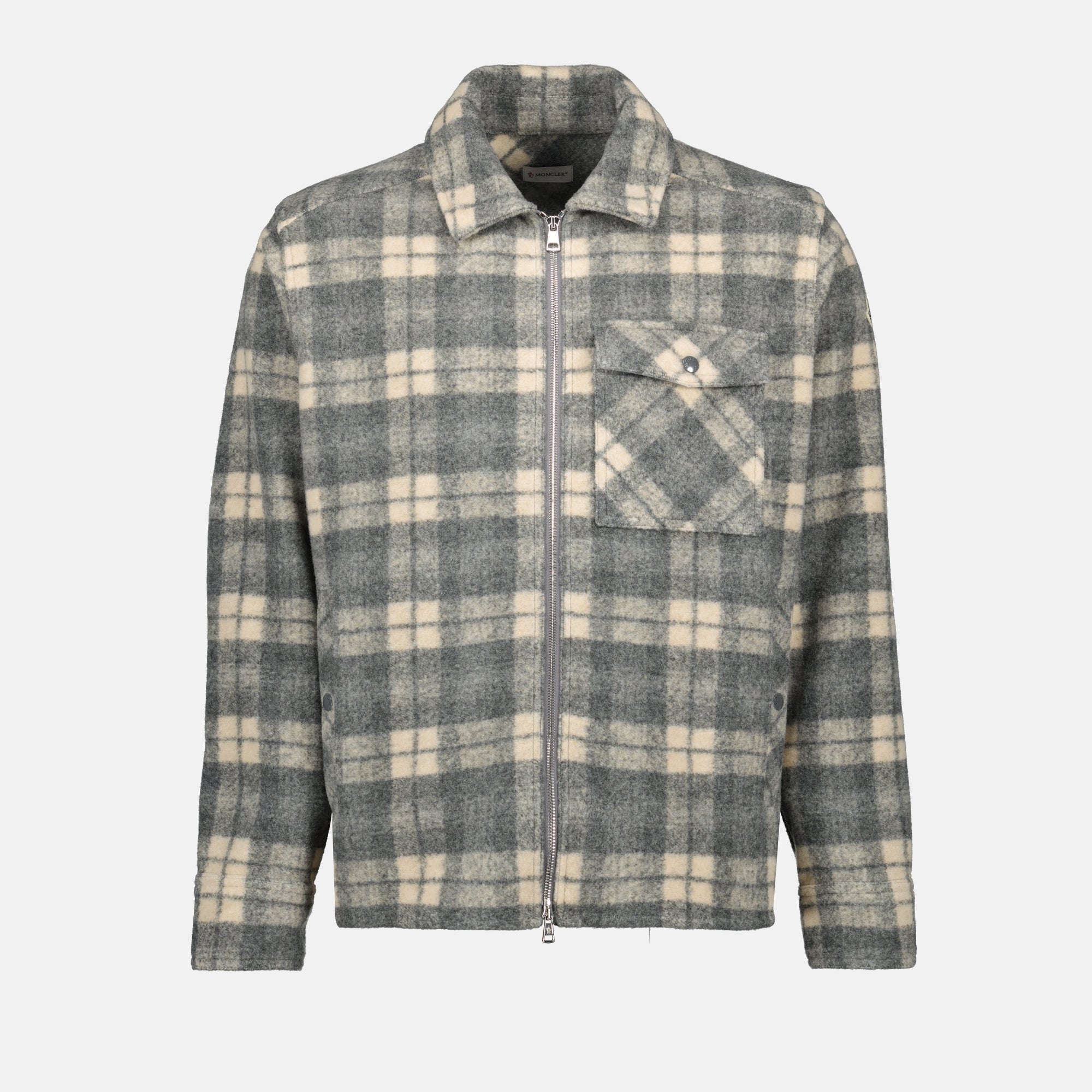 Chemises Tartan Hemd Moncler Gris Homme