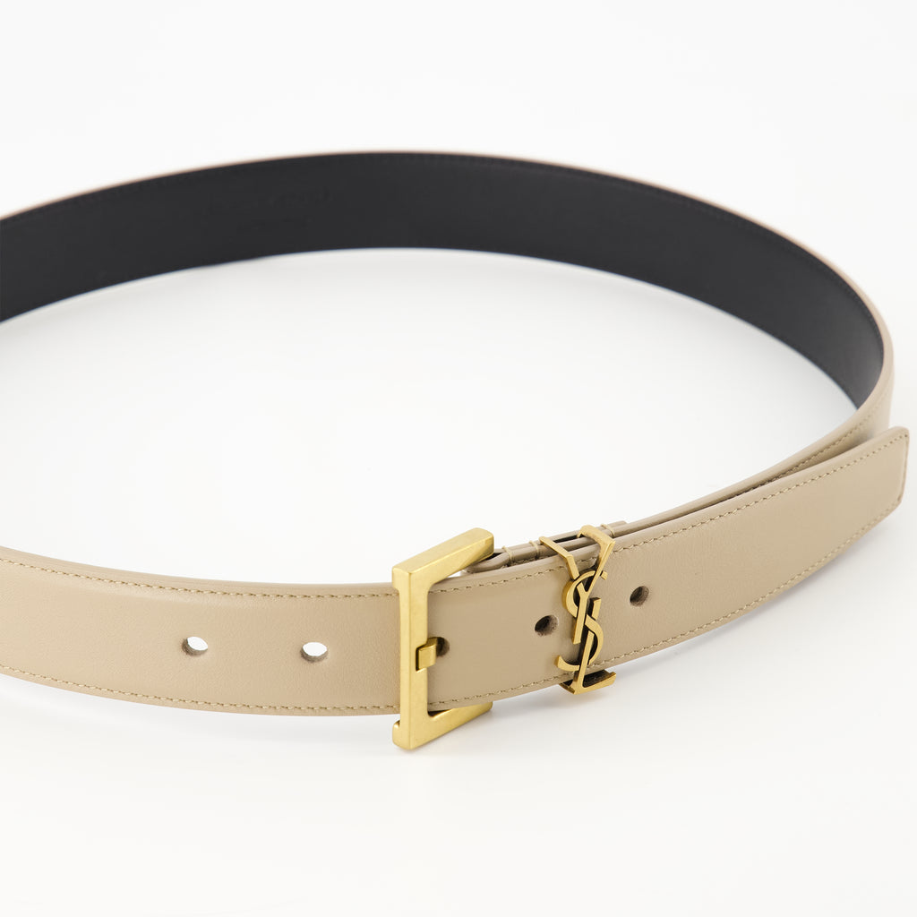 Ceintures Ceinture Cassandre Saint Laurent Beige Femme