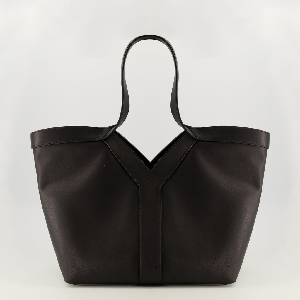 Image de l'article Sac cabas Y en cuir noir de la marque Saint Laurent pour Femme - Saison Printemps-Été 2026 - Vue de Face