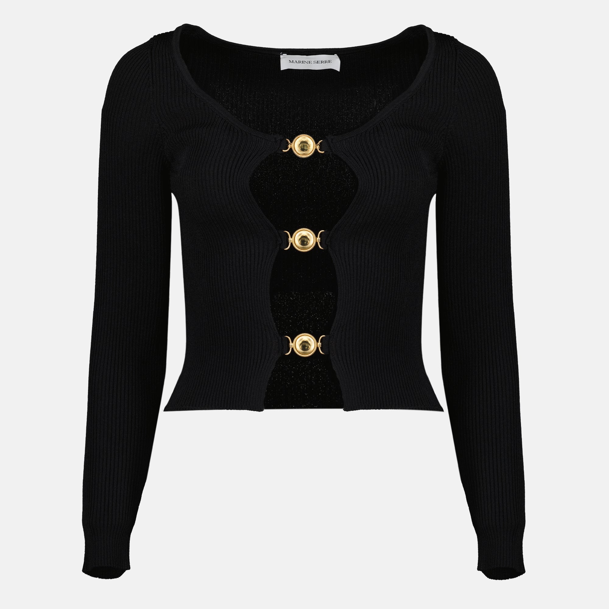 Maille Black Cut-Out Cardigan Marine Serre Noir Femme