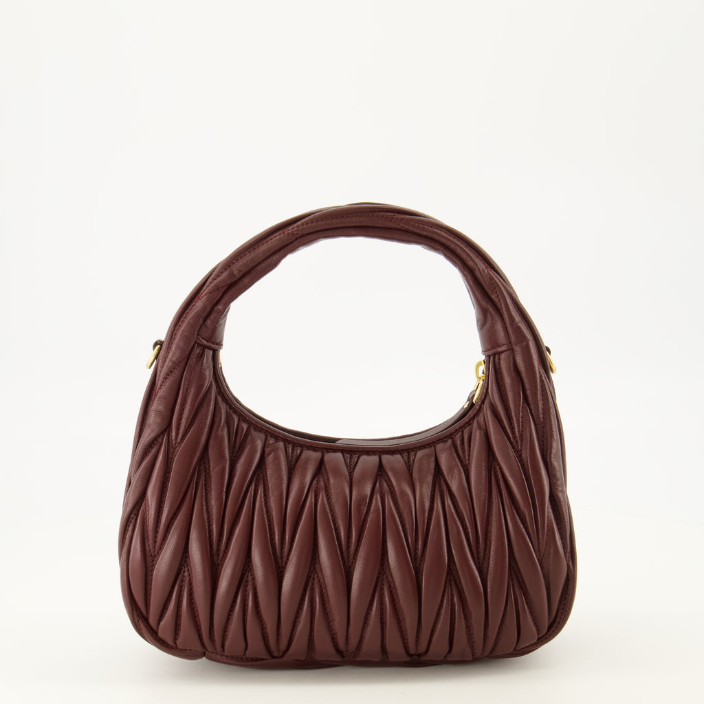 Sacs à main et épaule Sac Hobo Wander bordeaux Miu Miu Bordeaux Femme