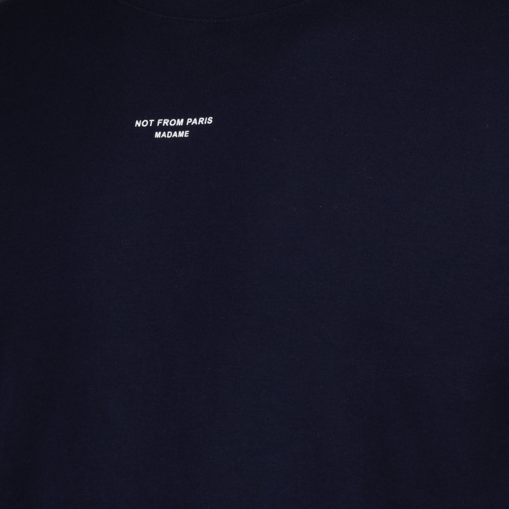 T-shirts Classic Navy Blue Slogan T-shirt Drole De Monsieur Dark blue Homme