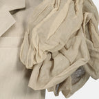 Image de l'article Veste sans manches beige en lin avec volants de la marque Max Mara pour Femme - Saison Printemps-Été 2026 - Vue détaillée_2