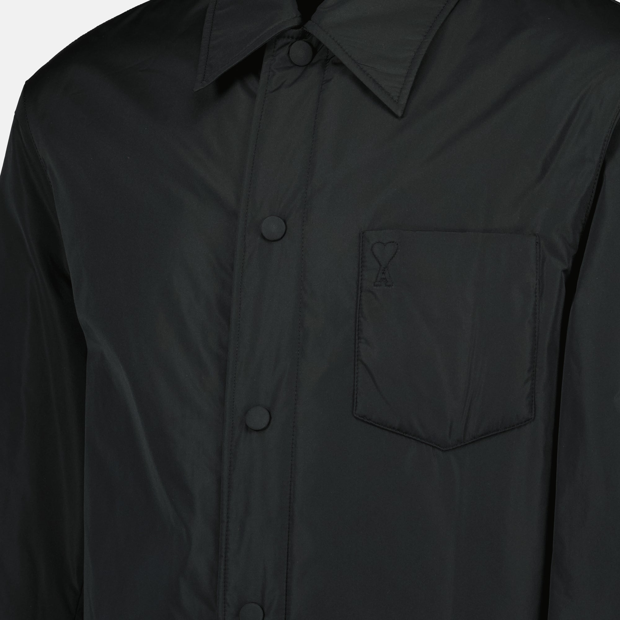 Image de l'article Veste chemise en nylon de la marque Ami PARIS pour Homme - Saison Automne-Hiver 2025 - Vue détaillée_6