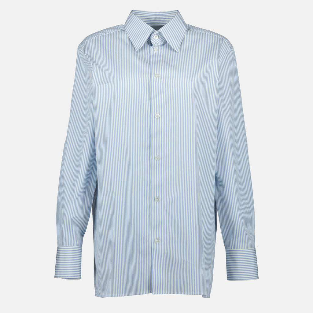 Chemises Chemise Cassandre à rayures Saint Laurent Bleu Femme