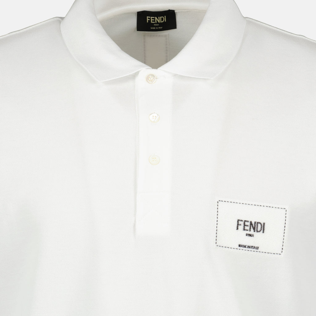 Polos Polo Bordado Fendi Blanco Homme