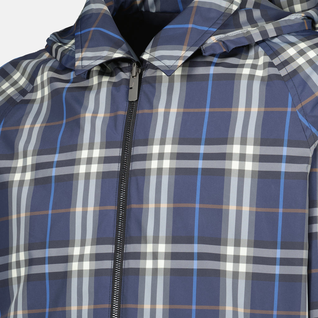 Image de l'article Veste réversible Check bleu marine de la marque Burberry pour Homme - Saison Printemps-Été 2026 - Vue détaillée_4