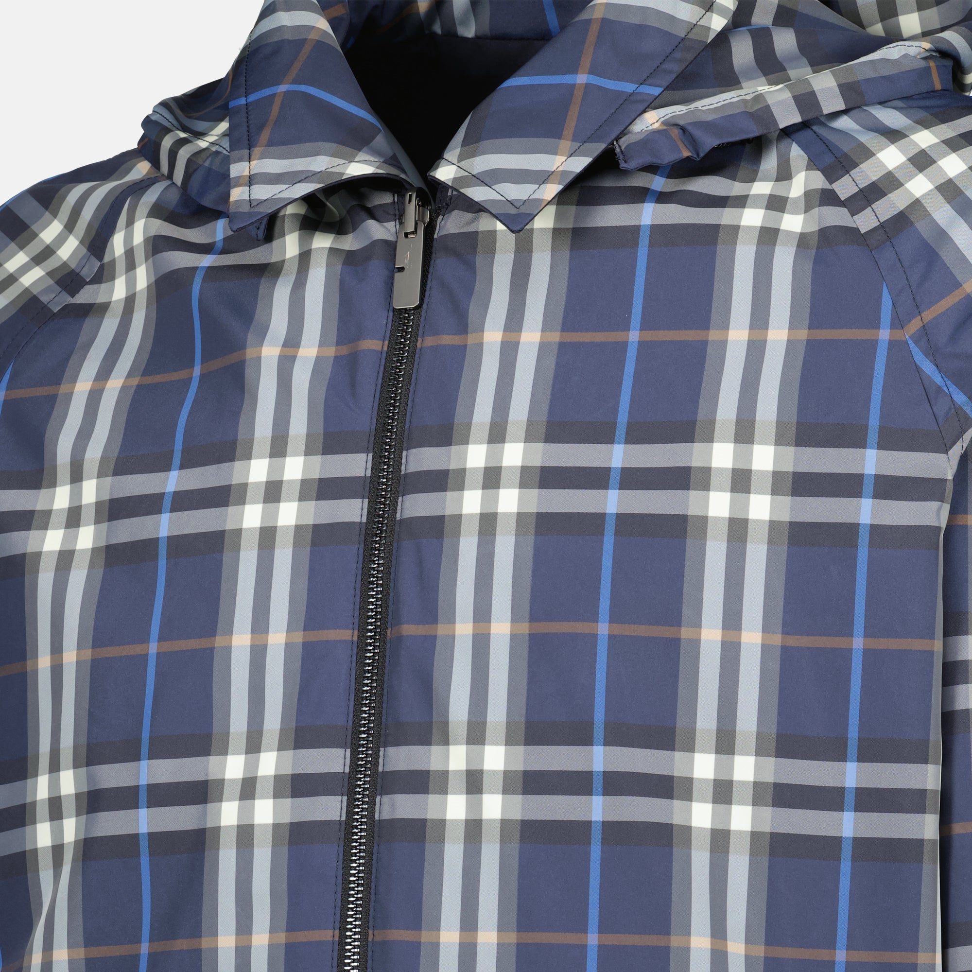 Image de l'article Veste réversible Check bleu marine de la marque Burberry pour Homme - Saison Printemps-Été 2026 - Vue détaillée_4