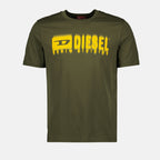 Camisetas T-shirt logo Diesel Caqui Homme