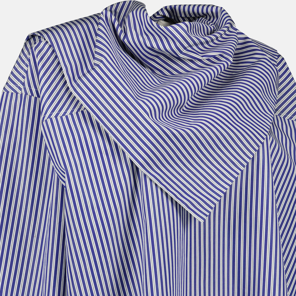 Immagine della Blusa a Righe Blu Navy del marchio Ami PARIS per Unisex - Stagione Autunno-Inverno 2025 - Vista Dettagliata_1