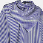 Image de l'article Blouse à rayures bleu marine de la marque Ami PARIS pour Unisex - Saison Automne-Hiver 2025 - Vue détaillée_1