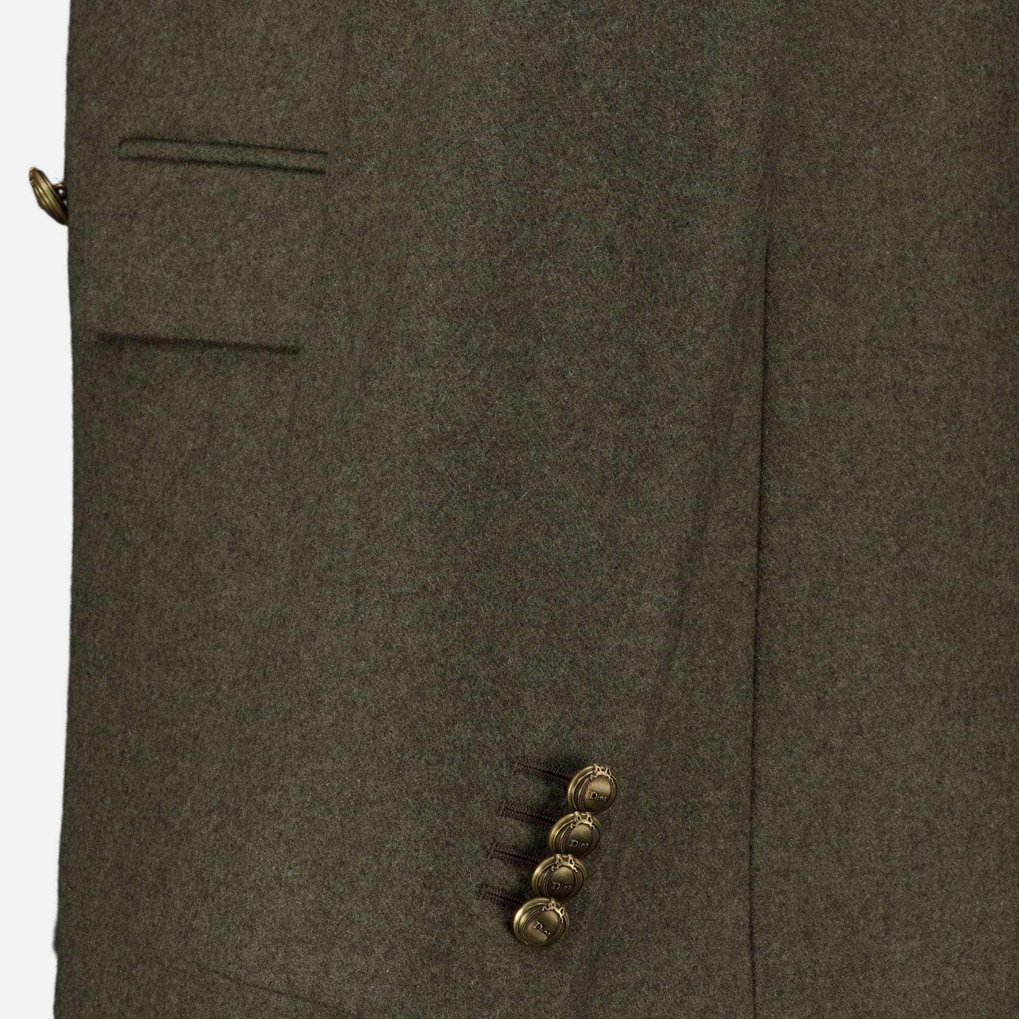Vestes Blazer de Lã Caqui Dior Kaki Homme