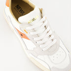 Baskets Baskets en cuir et nubuck New Lab Orange Unisexe