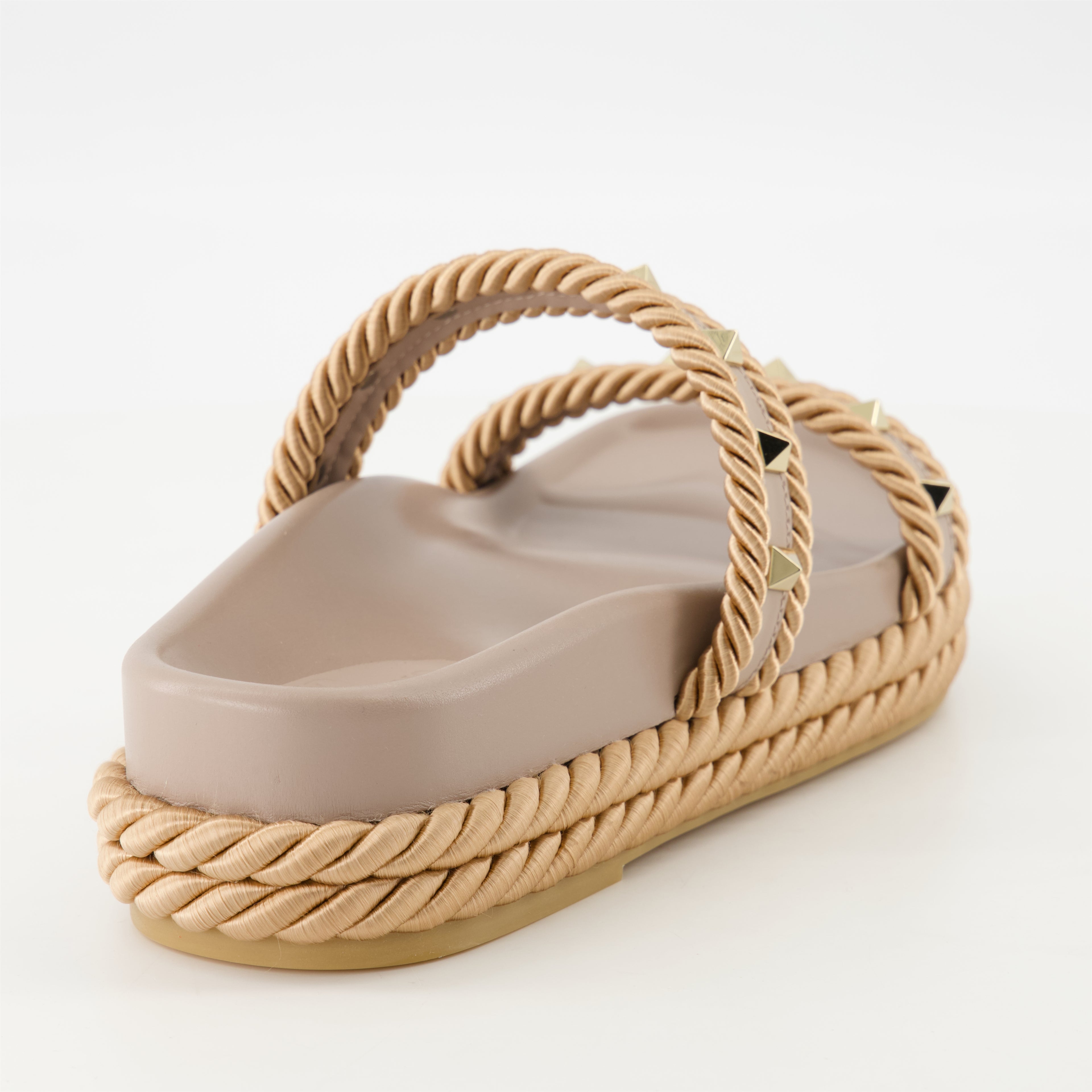 Compensées et plateformes Sandales Rockstud Platform Valentino Garavani Beige Femme