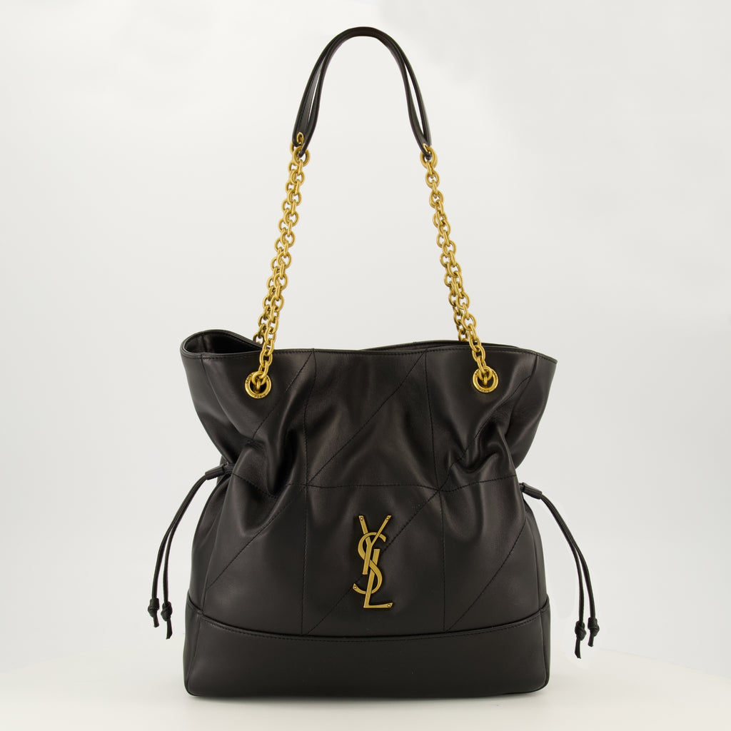Sacs à main et épaule Bolsa de Compras em Couro Preto Jamie Saint Laurent Noir Femme