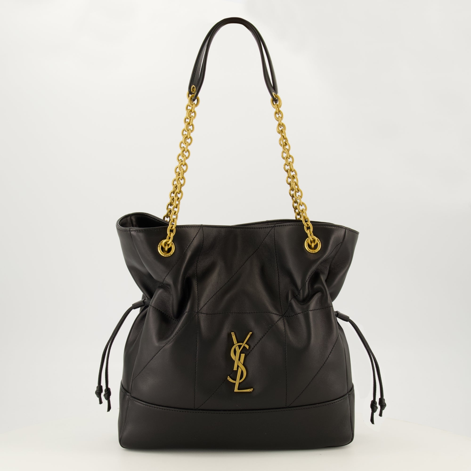 Sacs à main et épaule Sac Jamie Shopping en cuir noir Saint Laurent Noir Femme