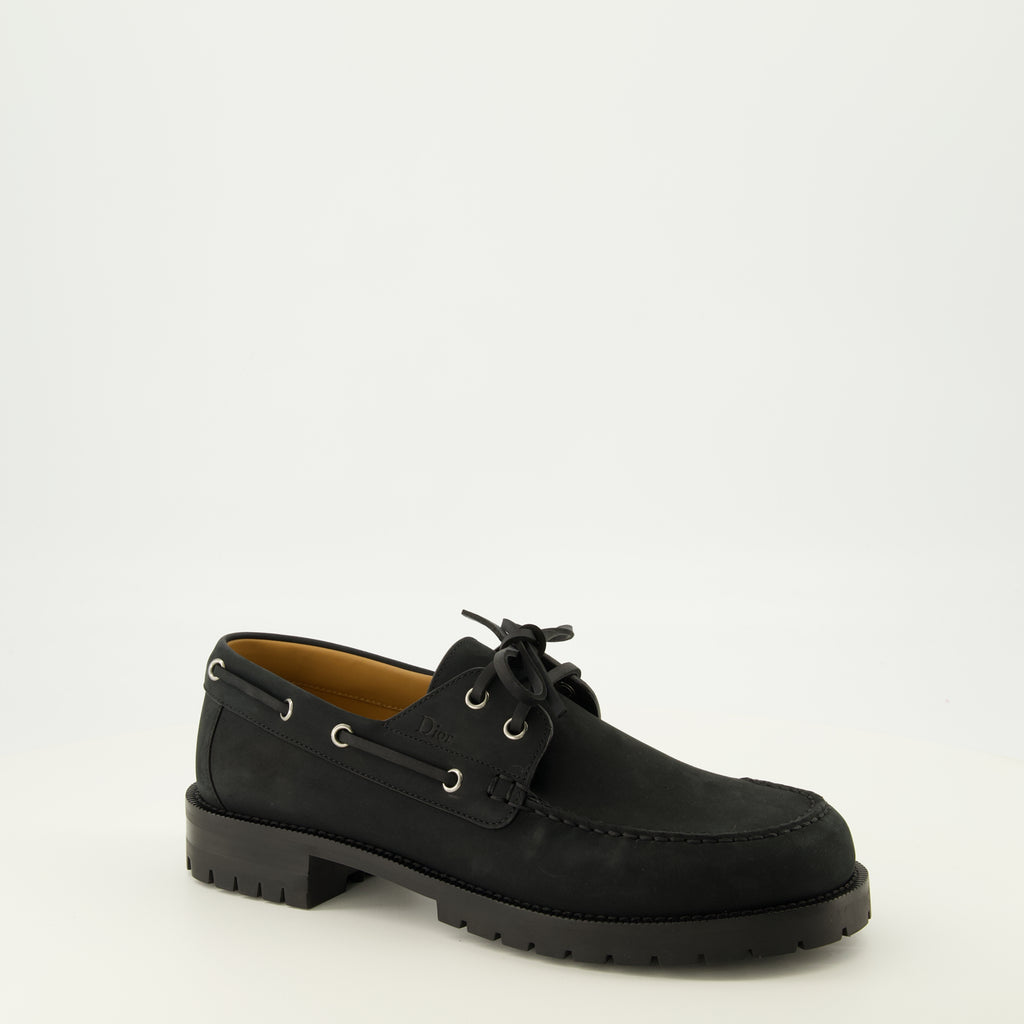 Chaussures de ville Chaussures bateau Archie Lug Dior Noir Homme