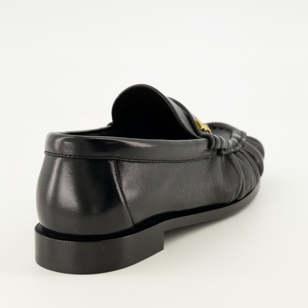 Mocassins Mocassini Loafer Soft in Pelle Nera Saint Laurent Noir Femme