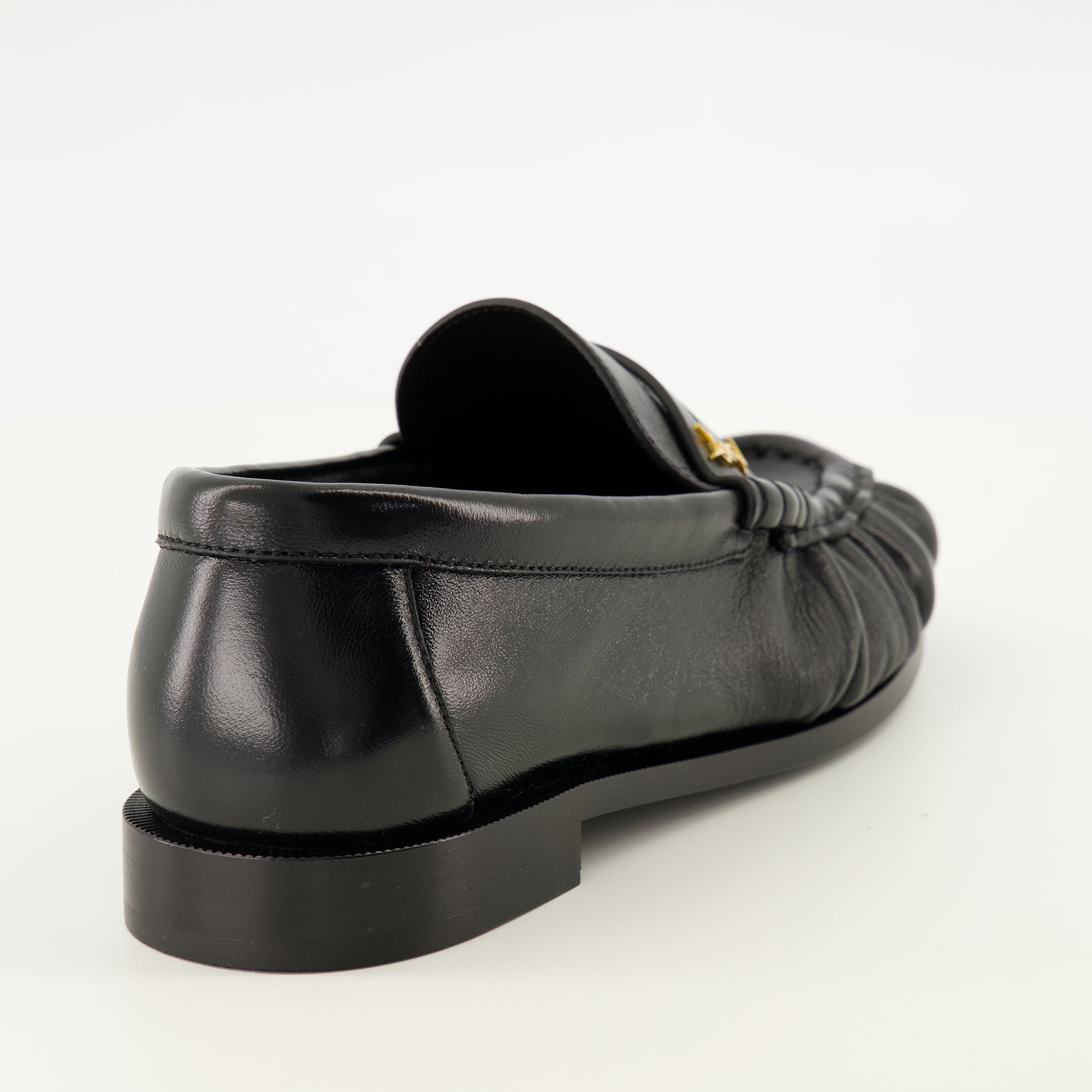 Mocassins Mocassini Loafer Soft in Pelle Nera Saint Laurent Noir Femme