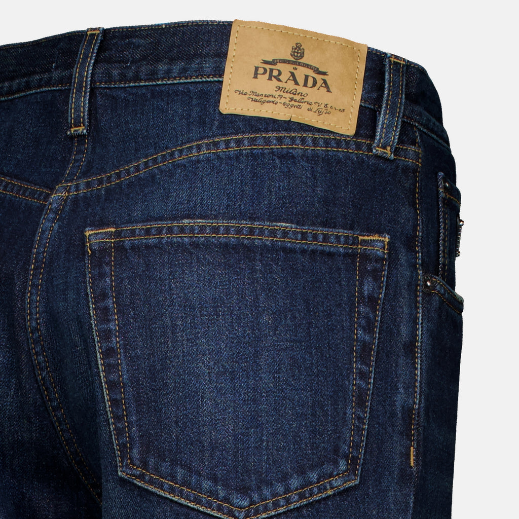 Pantalons Dunkelblaue Denim-Jeans Prada Bleu foncé Femme