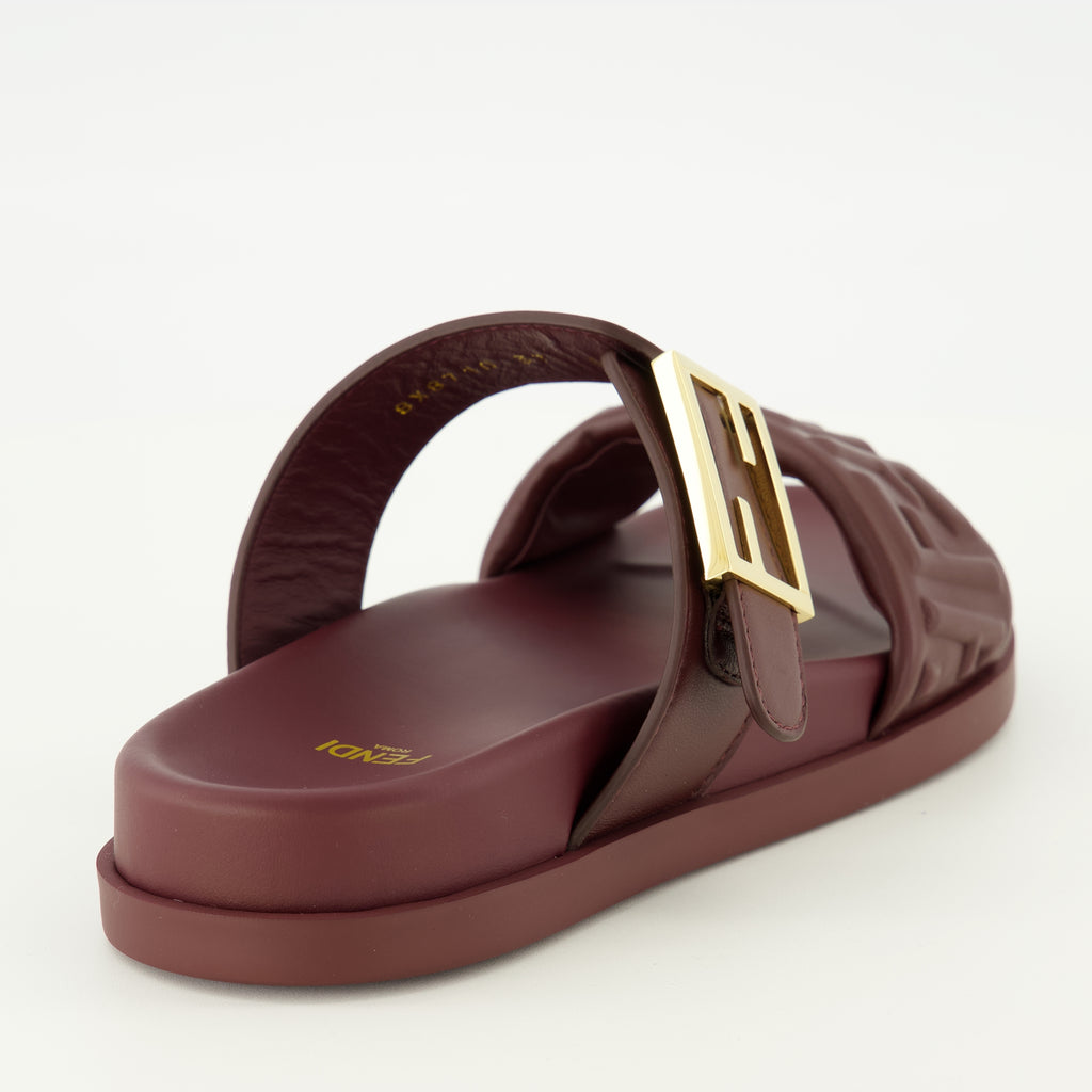 Image of the Fendi Women's Feel Bordeaux Sandals - Spring-Summer 2026 - Back view