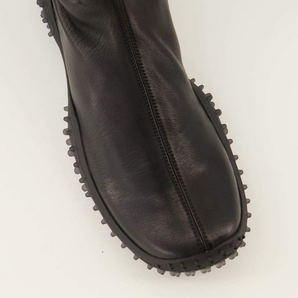 Bottes ブラックストレッチナッパレザーブーツ Miu Miu Noir Femme