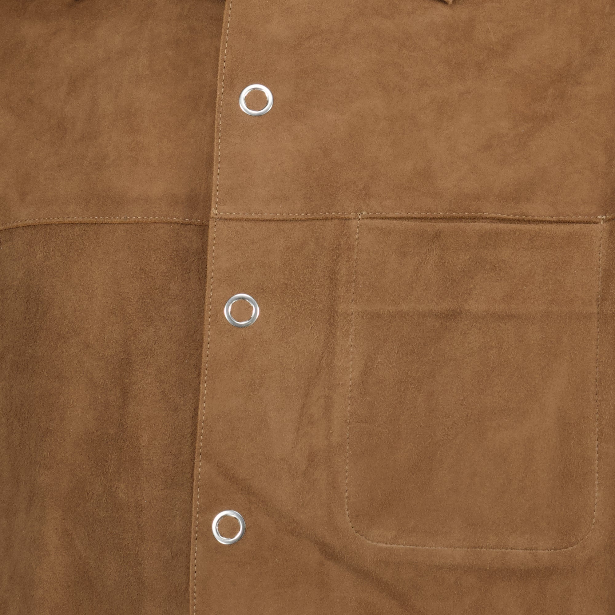 유니섹스용 Ami PARIS 브랜드 가죽 셔츠 재킷 이미지 - 2025 가을-겨울 시즌 - 상세 보기_1