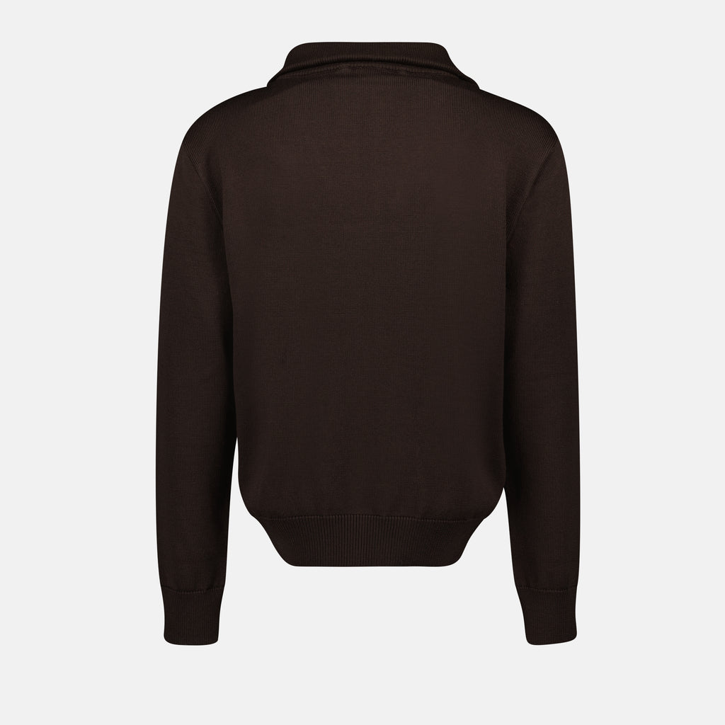Maille Pull à col cheminée Courrèges Marron Homme