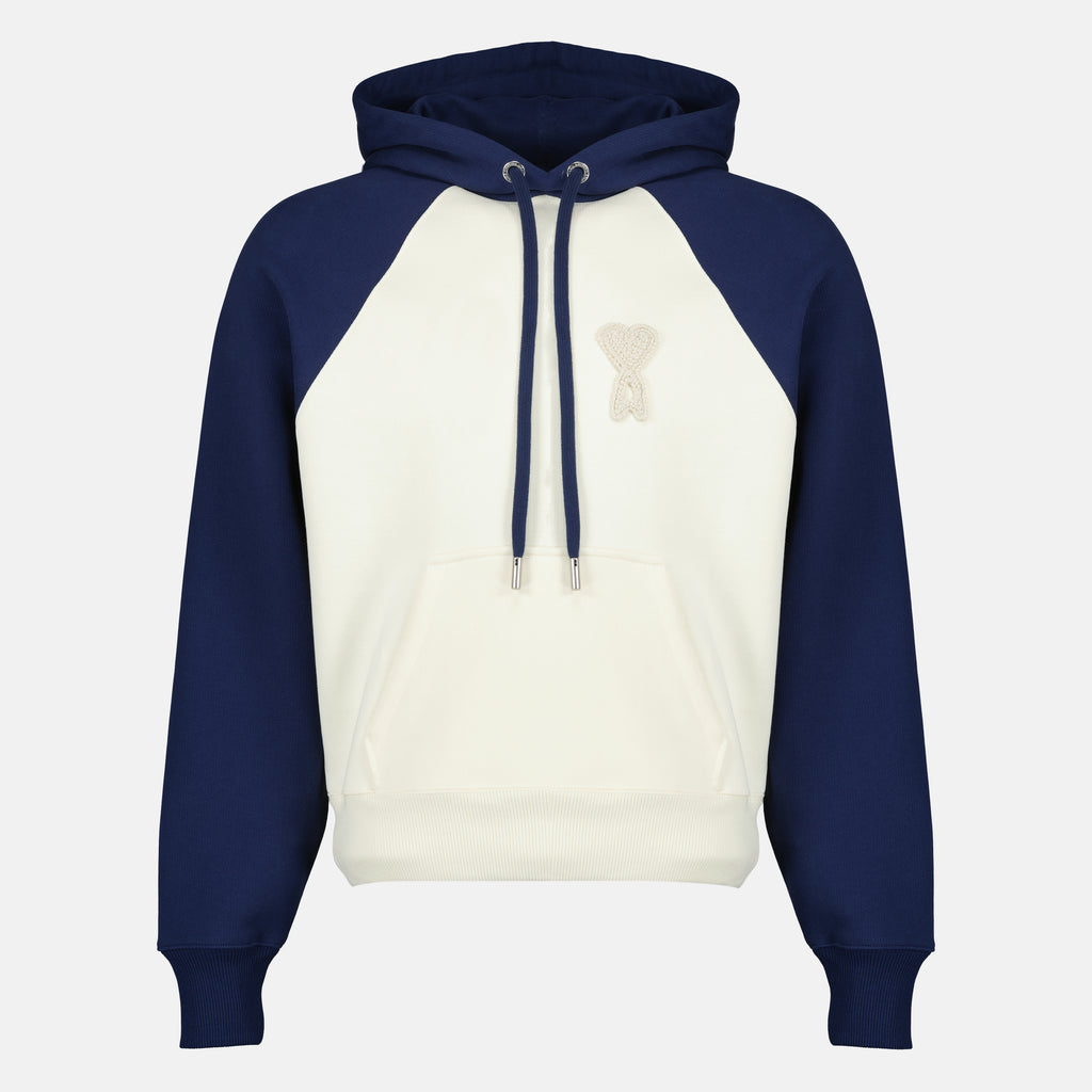 Imagem do sweat com capuz AMI de coração em algodão da marca Ami PARIS para Unisex - Temporada Primavera-Verão 2026 - Vista Frontal