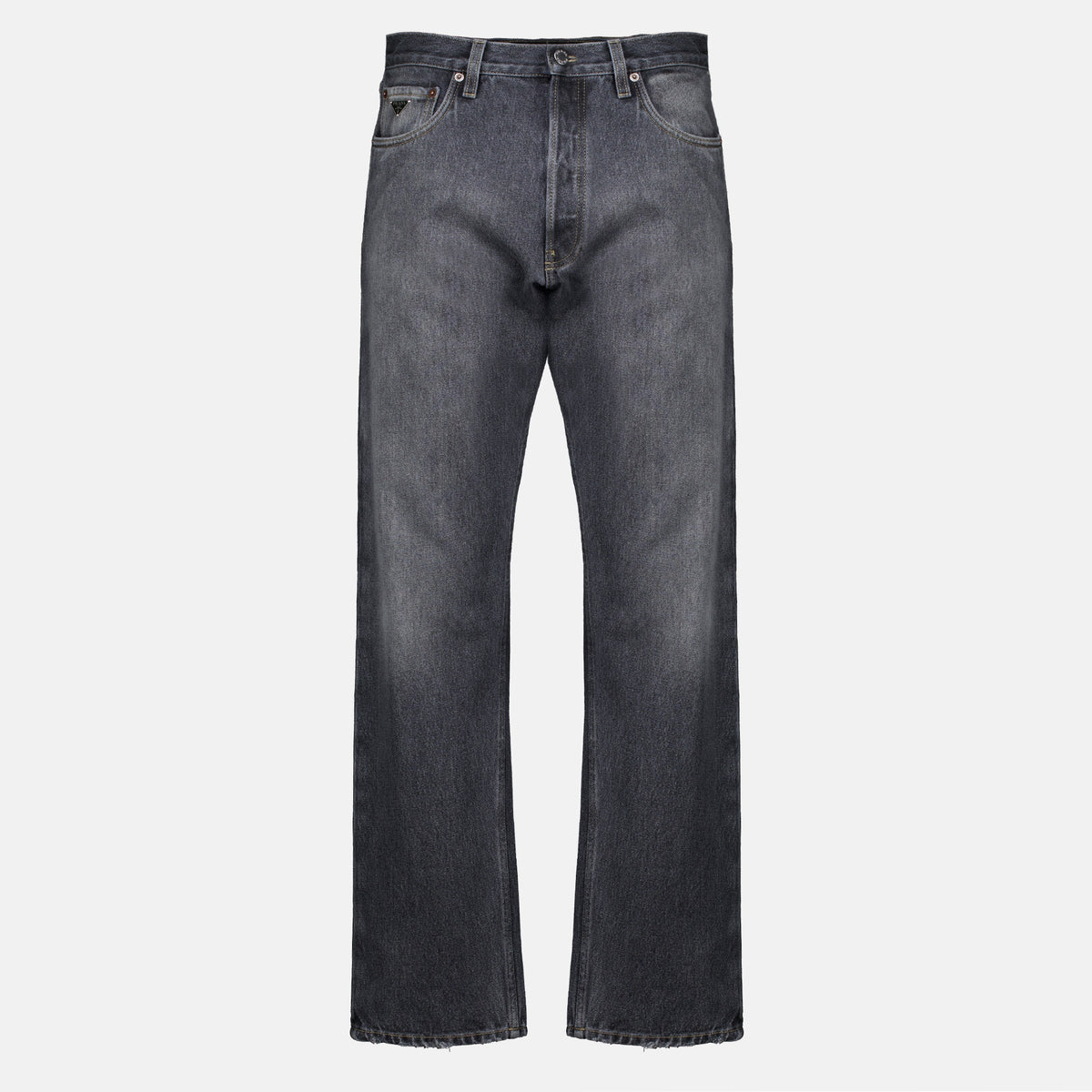 Pantalons Jean en denim vintage Prada Gris Homme