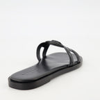 Sapatos abertos Chinelos de Pele Medusa '95 Versace Preto Femme