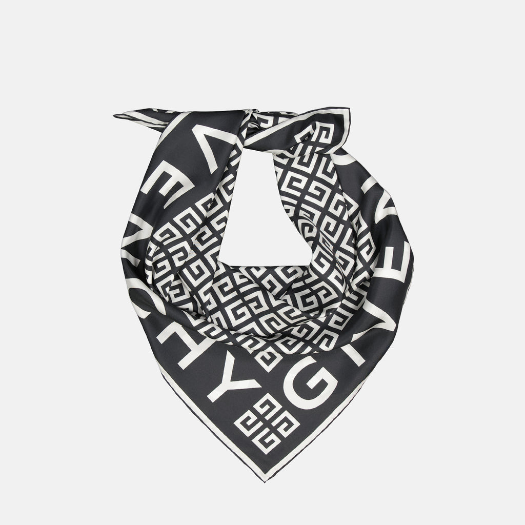 Écharpes, foulards et gants Carré 4G en soie Givenchy Gris Femme