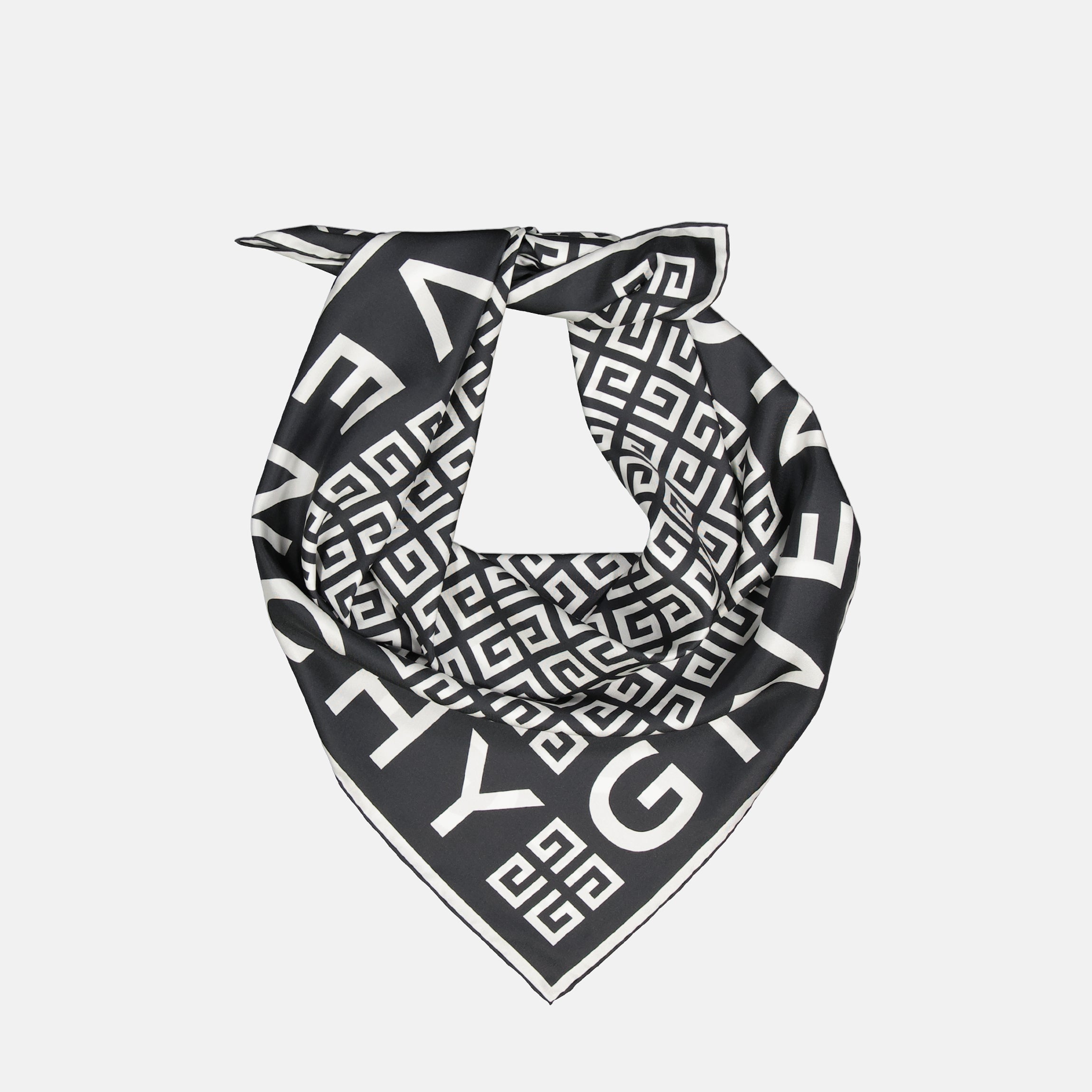 Écharpes, foulards et gants Carré 4G en soie Givenchy Gris Femme