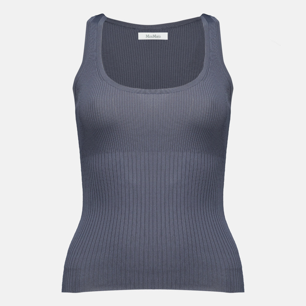 Tops 회색 리브드 탱크탑 Max Mara Gris Femme