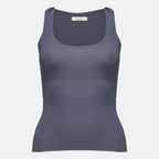 Tops Top maniche lunghe grigio a coste Max Mara Gris Femme