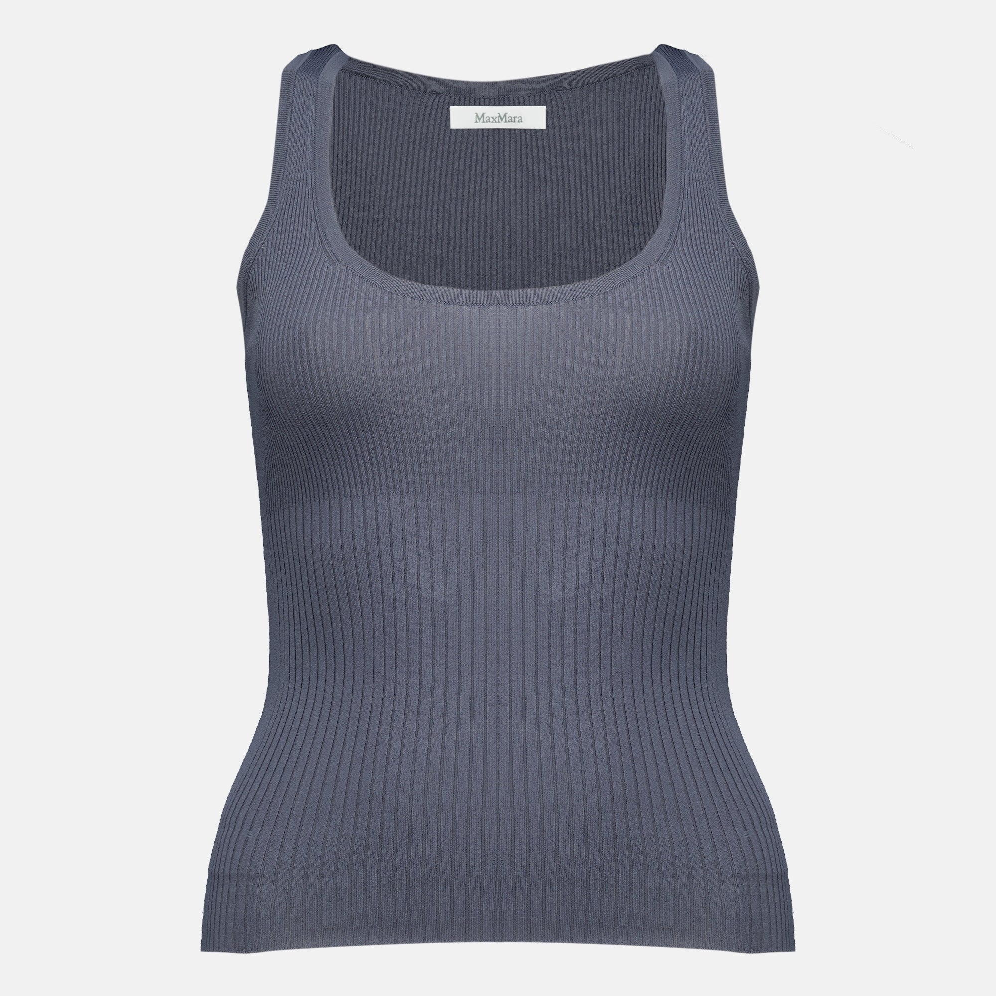 Tops Débardeur côtelé gris Max Mara Gris Femme