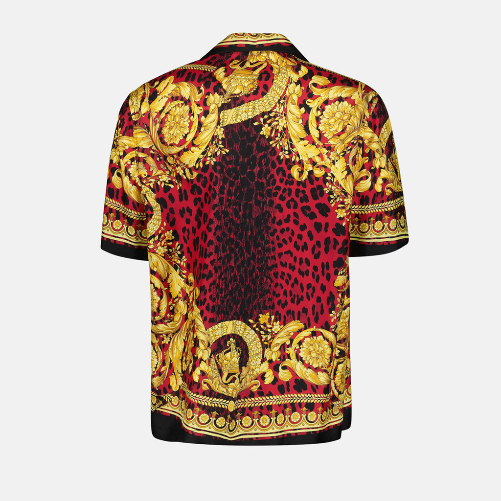 Camisas Chemise en soie Barocco Versace Vermelho Homme