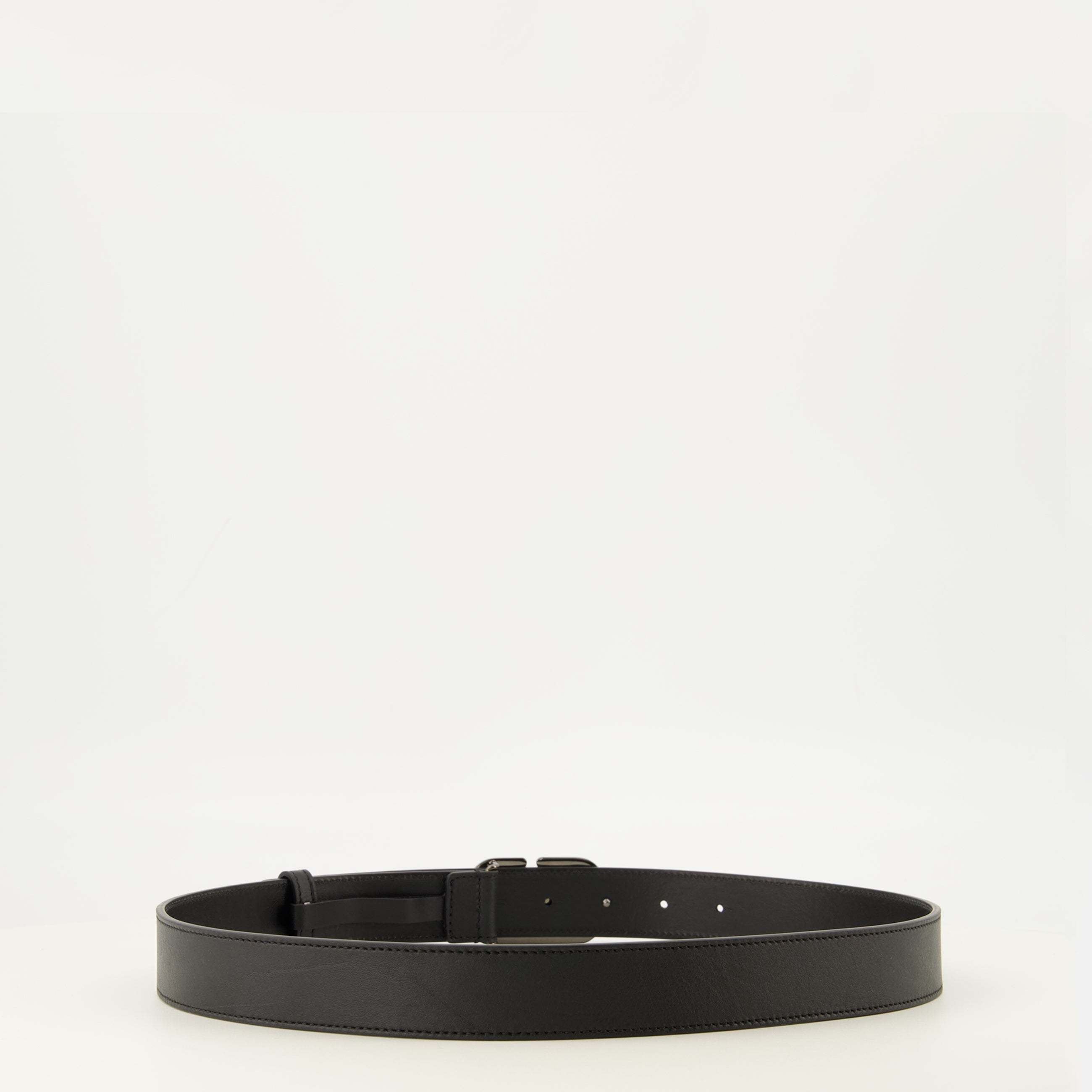 Ceintures Cintura VLogo in Pelle Nera Valentino Garavani Noir Homme
