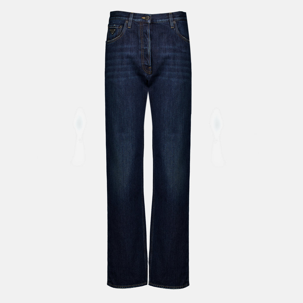Pantalons Dunkelblaue Denim-Jeans Prada Bleu foncé Femme