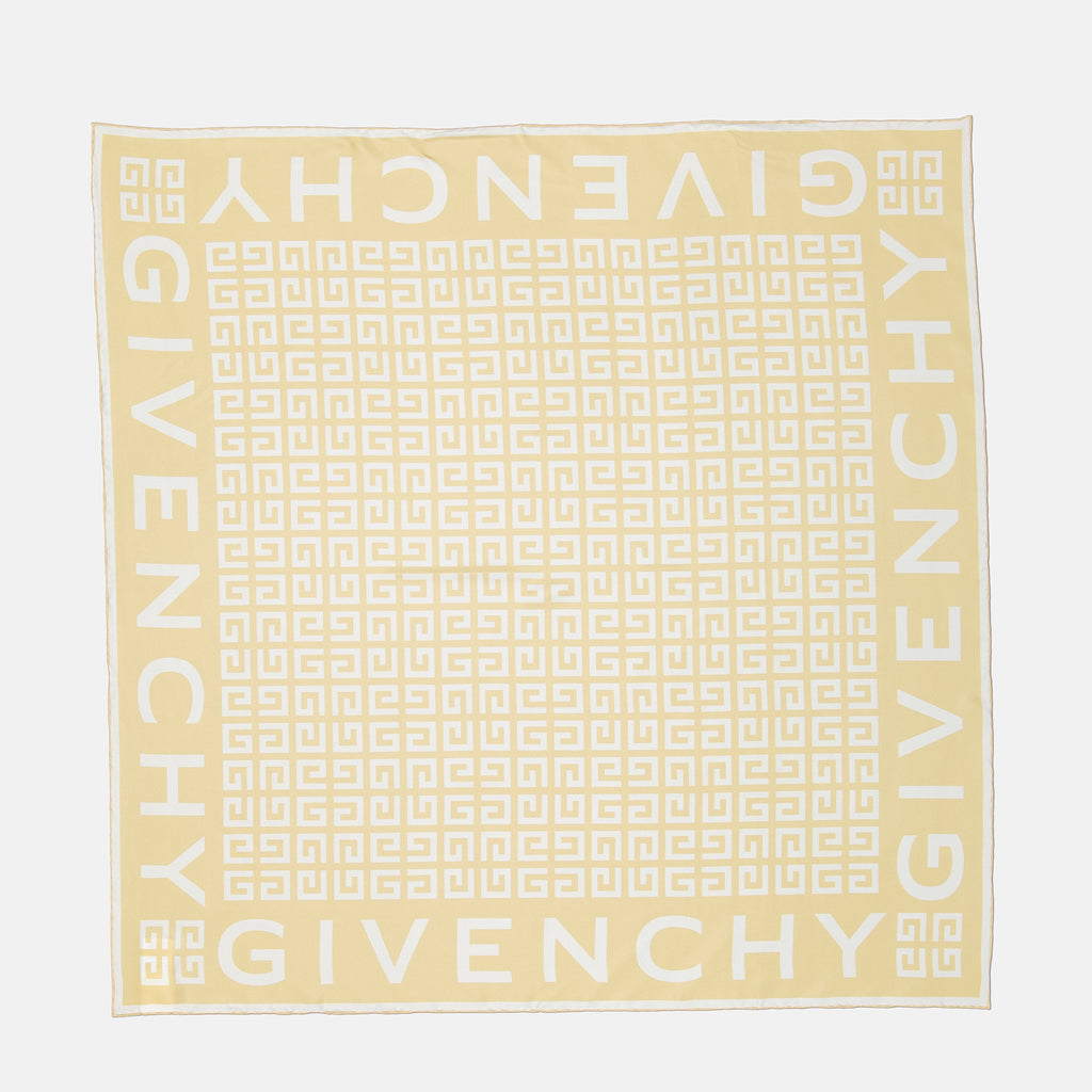 Écharpes, foulards et gants Carré 4G en soie Givenchy Jaune Femme