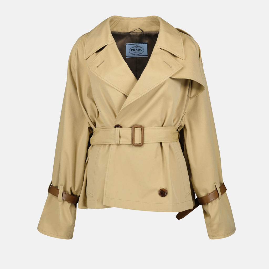 Casacos Casaco Trench Curto Prada Bege Femme