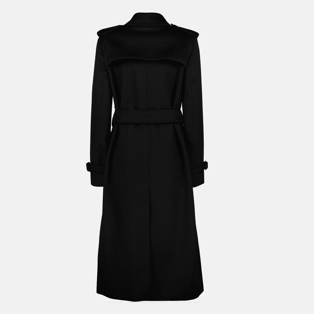 Image of the Kensington long trench coat by Burberry for Women - Autumn-Winter Season 2025 - Back View