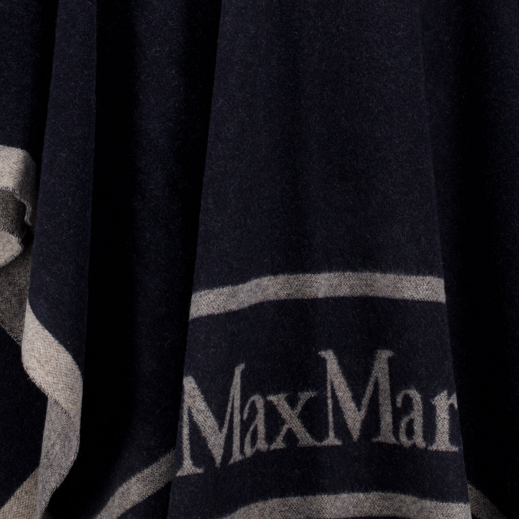 Vestes Poncho de Lana Azul Marino Max Mara Bleu foncé Femme