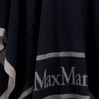 Vestes Poncho de Lana Azul Marino Max Mara Bleu foncé Femme
