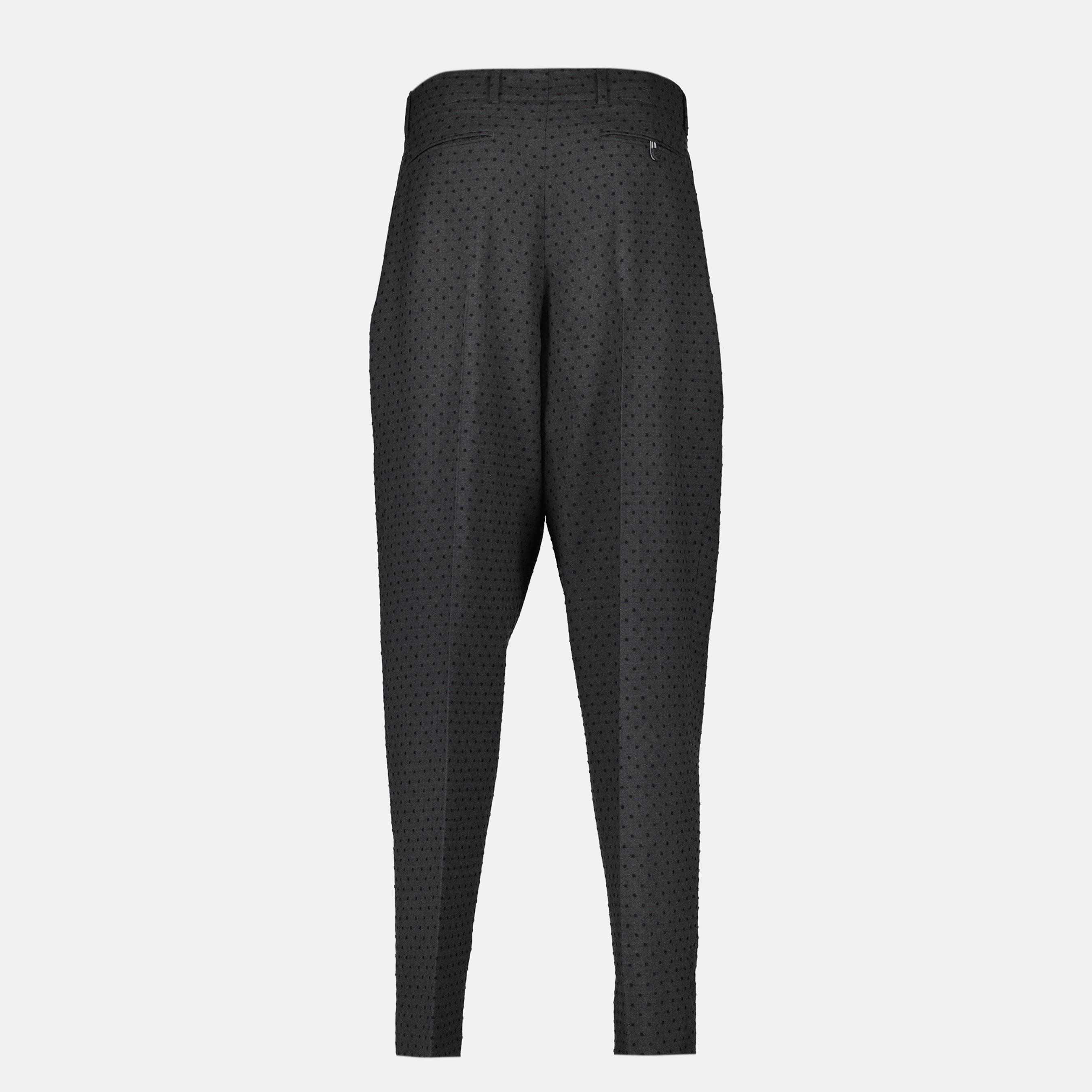 Pantalons Pantaloni Plissettati Dior Gris Homme