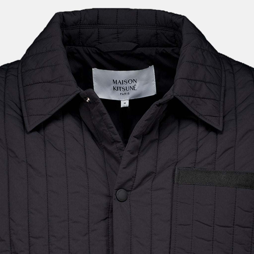Vestes Veste matelassée en nylon Maison Kitsune Noir Homme
