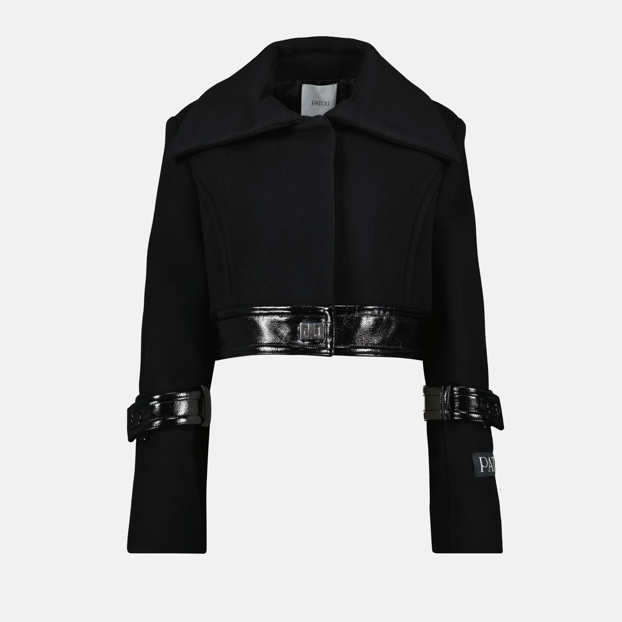 Bild der kurzen Wolljacke der Marke Patou für Damen - Herbst-Winter-Saison 2025 - Vorderansicht